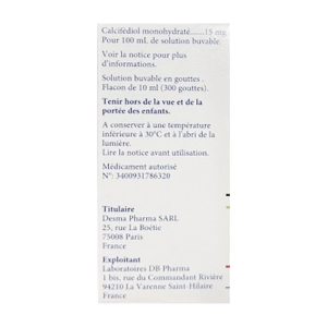 Dedrogyl 15mg/100ml Desma Pharma 10ml (Calcifediol)