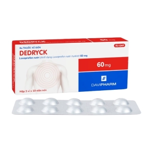 Dedryck 60mg Davipharm 3 vỉ x 10 viên (Loxoprofen)