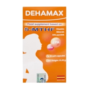 Dehamax 5-MTHF 2 vỉ x 15 viên - Bổ sung vitamin cho phụ nữ mang thai, cho con bú