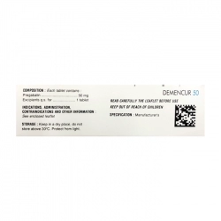 Demencur 50 Savipharm 3 vỉ x 10 viên Demencur 50 Savipharm 3 vỉ x 10 viên