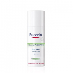 Kem dưỡng làm sáng da ban ngày dành cho da mụn Eucerin Dermo Purifyer Day Mat Whitening SPF30 50ml 