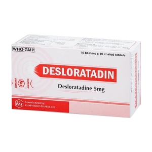Desloratadin 5mg Khapharco 10 vỉ x 10 viên (Desloratadine)