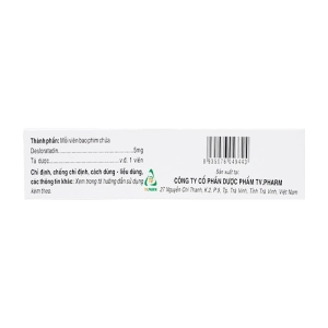 Desloratadin 5mg TV.Pharm 3 vỉ x 10 viên (Desloratadin)