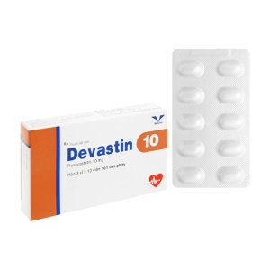 Devastin 10 Bidiphar 3 vỉ x 10 viên (Rosuvastatin)