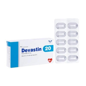 Devastin 20 Bidiphar 3 vỉ x 10 viên (Rosuvastatin)