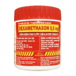 Dexamethaxone 0.5mg Imexpharm 500 viên Dexamethaxone 0.5mg Imexpharm 500 viên
