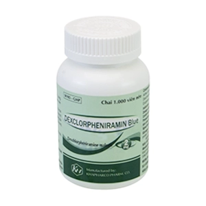 Dexclorpheniramin Blue 2mg Khapharco 1000 viên Dexclorpheniramin Blue 2mg Khapharco 1000 viên