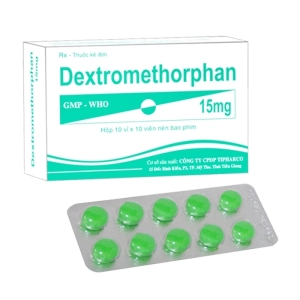 Dextromethorphan 15mg Tipharco 10 vỉ x 10 viên (Dextromethorphan hydrobromid)