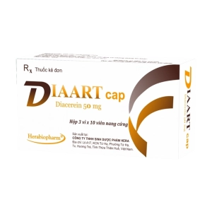 Diaart Cap 50mg Herabiopharm 3 vỉ x 10 viên (Diacerein)