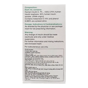 Diamisu 70/30 Injection 100IU/ml Getz Pharma 10ml (Insulin)