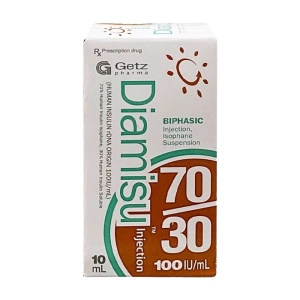 Diamisu 70/30 Injection 100IU/ml Getz Pharma 10ml (Insulin)