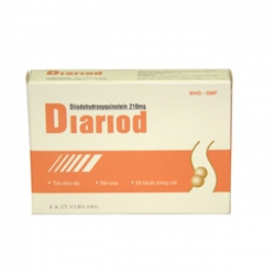 Diariod PMP - Diiodohydroxyquinolin 210mg Hộp 4 vỉ x 25 viên