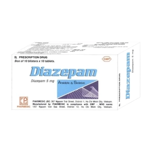 Diazepam 5mg Pharmedic 10 vỉ x 10 viên (Diazepam)