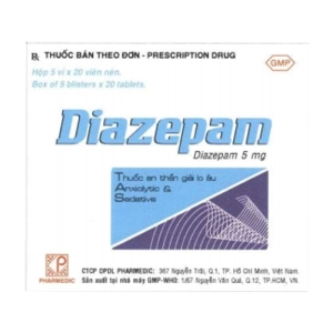 Diazepam 5mg Pharmedic 5 vỉ x 20 viên (Diazepam)