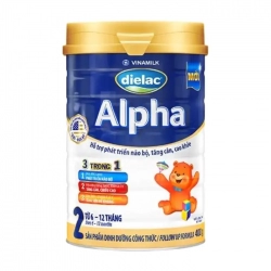 Dielac Alpha 2 Vinamilk 400g - Hỗ trợ phát triển não bộ, tăng cân