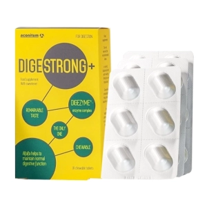 Digestrong + Aconitum 3 vỉ x 6 viên - Viên nhai bổ sung men tiêu hóa