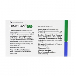Dimobas 0.5 Agimexpharm 4 vỉ x 15 viên