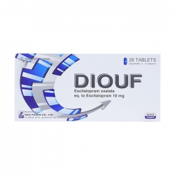 Diouf 10mg Davipharm 2 vỉ x 14 viên (Escitalopram)