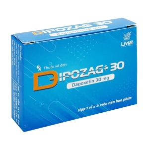 Dipozag 30 Liviat 1 vỉ x 4 viên (Dapoxetin hydroclorid)