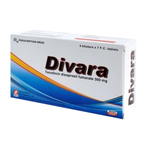 Divara 300mg Davipharm 4 vỉ x 7 viên (Tenofovir disoproxil fumarat)