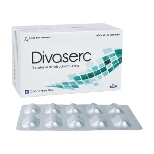 Divaserc 24mg Davipharm 6 vỉ x 10 viên (Betahistin dihydroclorid)