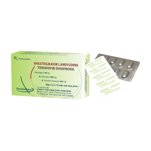 Dolutegravir Lamivudine Tenofovir Disoproxil Herabiopharm 3 vỉ x 10 viên (Dolutegravir + Lamivudine + Tenofovir Disoproxil Fumarate)