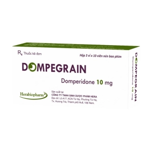 Dompegrain 10mg Herabiopharm 3 vỉ x 10 viên (Domperidone)
