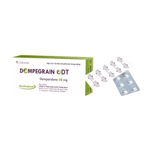Dompegrain ODT 10mg Herabiopharm 3 vỉ x 10 viên (Domperidone)
