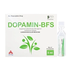 Dopamin-BFS 200mg/5ml CPC1 Hà Nội 10 ống x 5ml (Dopamin hydroclorid)