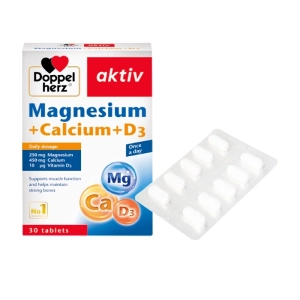 Magnesium + Calcium + D3 Doppelherz 3 vỉ x 10 viên - Hỗ trợ xương chắc khỏe