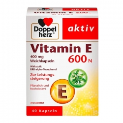Vitamin E 600N Doppelherz, Hộp 40 viên  // Vitamin E 600N Doppelherz, Hộp 40 viên  //