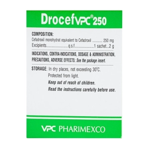 Drocef VPC 250 Pharimexco 30 gói x 2g Drocef VPC 250 Pharimexco 30 gói x 2g