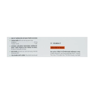 Dryches 0.5mg Davipharm 3 vỉ x 10 viên Dryches 0.5mg Davipharm 3 vỉ x 10 viên