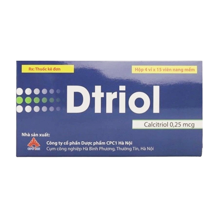 Dtriol 0.25mcg CPC1 Hà Nội 4 vỉ x 15 viên