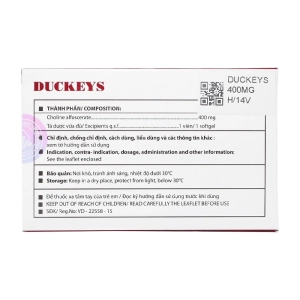Duckeys 400mg Mediplantex 1 vỉ x 14 viên (Choline alfoscerat)