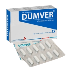 Dumver Roussel 3 vỉ x 10 viên (Ciprofloxacin)