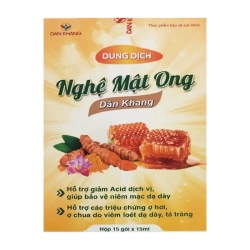 Dung Dịch Nghệ Mật Ong Dân Khang 15 gói x 15ml - Hỗ trợ do viêm loét dạ dày, tá tràng Dung Dịch Nghệ Mật Ong Dân Khang 15 gói x 15ml - Hỗ trợ do viêm loét dạ dày, tá tràng