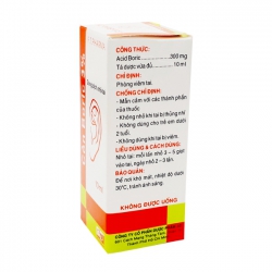 Dung dịch nhỏ tai Cồn Boric 3% F.T Pharma, Chai 10 ml Dung dịch nhỏ tai Cồn Boric 3% F.T Pharma, Chai 10 ml