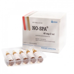 No-Spa 40mg/2ml, Hộp 5 vỉ x 5 ống x 2ml