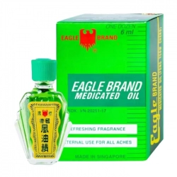 Eagle Brand Midicated Oil 6ml - Dầu gió xanh con ó Eagle Brand Midicated Oil 6ml - Dầu gió xanh con ó
