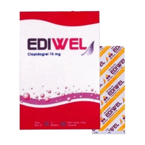 Ediwel 75mg Hataphar 10 vỉ x 10 viên (Clopidogrel)