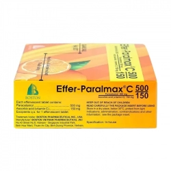 Effer-Paralmax C 500/150 Boston 5 vỉ x 4 viên - Viên sủi hạ sốt tăng sức đề kháng Effer-Paralmax C 500/150 Boston 5 vỉ x 4 viên - Viên sủi hạ sốt tăng sức đề kháng