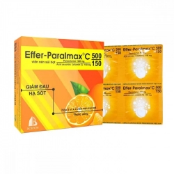 Effer-Paralmax C 500/150 Boston 5 vỉ x 4 viên - Viên sủi hạ sốt tăng sức đề kháng Effer-Paralmax C 500/150 Boston 5 vỉ x 4 viên - Viên sủi hạ sốt tăng sức đề kháng