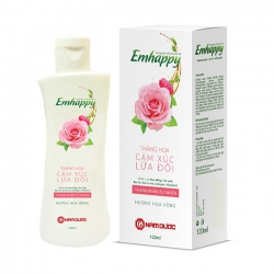 Dung dịch vệ sinh phụ nữ Emhappy Hương Hoa Hồng, Chai 120ml