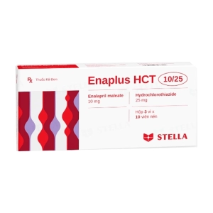 Enaplus HCT 10/25 Stellapharm 3 vỉ x 10 viên (Enalapril + Hydrochlorothiazide)