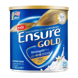 Giúp tăng cường sức khỏe (hương vani) Ensure Gold StrengthPro Abbott 380g Giúp tăng cường sức khỏe (hương vani) Ensure Gold StrengthPro Abbott 380g