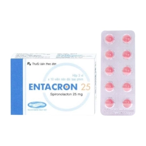 Entacron 25 Savipharm 3 vỉ x 10 viên (Spironolactone) Entacron 25 Savipharm 3 vỉ x 10 viên (Spironolactone)