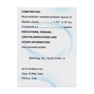 Enterobella Mekophar 25 gói x 1g (Bacillus clausii)