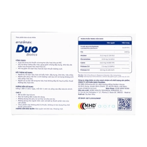 Enzymax Duo Biotics MHD Pharma 2 vỉ x 10 viên - Bổ sung lợi khuẩn, tiêu hóa cho cơ thể