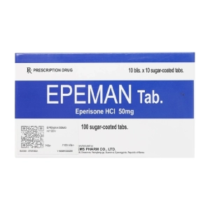 Epeman Tab. 50mg KMS Pharm 10 vỉ x 10 viên (Eperisone hydrochloride)